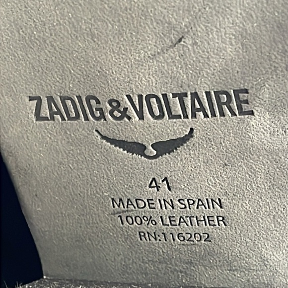 NIB Zadig & Voltaire Cara High Suede Studded Western Cowboy Boots Black Sz 41 - Picture 13 of 16